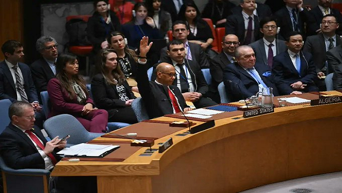 La votación del Consejo de Seguridad, promovida por Argelia en nombre del grupo árabe.