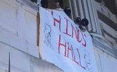 Los manifestantes de la Universidad de Columbia renombran Hamilton Hall como "Hind