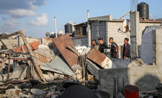 An Israeli strike on a house in Rafah, Gaza, May 7, 2024.