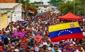 Los manifestantes aseguraron que ratificarán el pacto firmado por el Comandante Chávez.