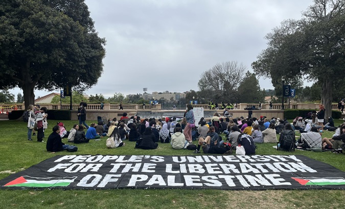 A gathering for Nakba Day in the UC campus, California, U.S., May 15, 2024.
