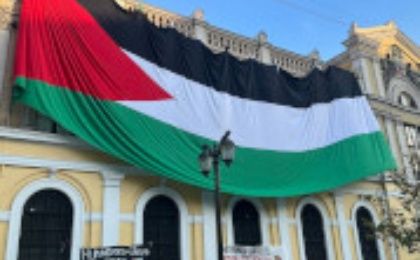 Estudiantes de la Universidad de Chile se movilizan por Palestina