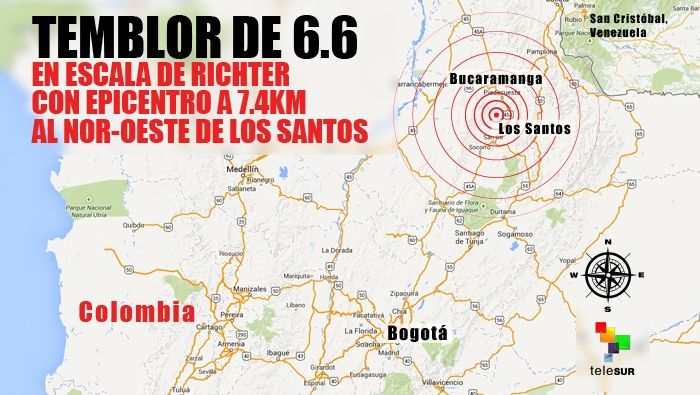 temblor bogota colombia .: Unas 200 afectadas en viviendas sismo tras Colombia