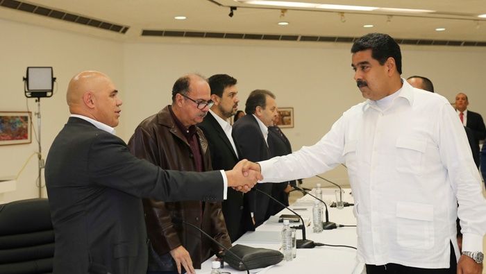 Resultado de imagen para Representantes del chavismo en los dialogos de paz en Venezuela