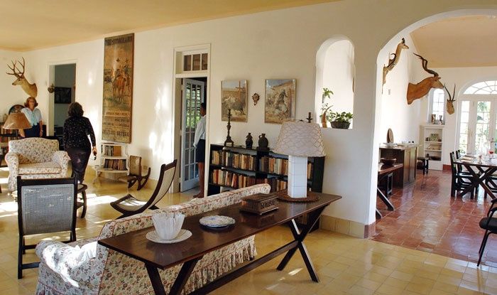 Vista interior de la Finca Vigía, residencia habanera del fallecido escritor norteamericano Ernest Hemingway. Foto: EFE