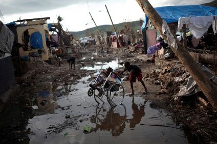 Fuertes lluvias azotan la población de Haití.