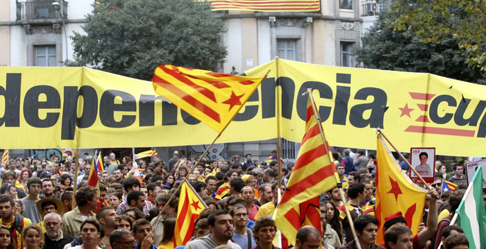 Manifestación por la independencia de Cataluña. (Foto: Efe)