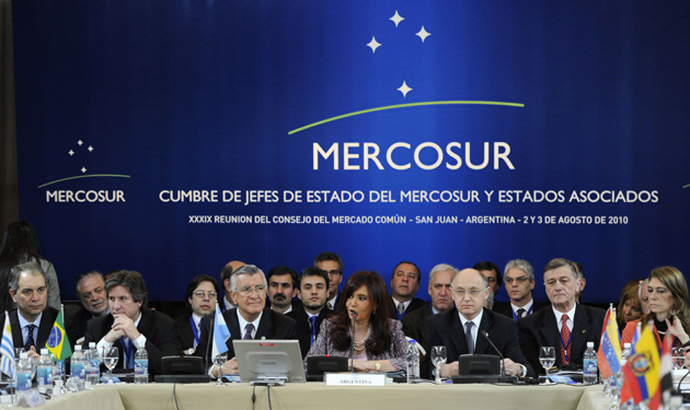 Mercosur heads of State meeting in 2010 (Photograph: Reuters).