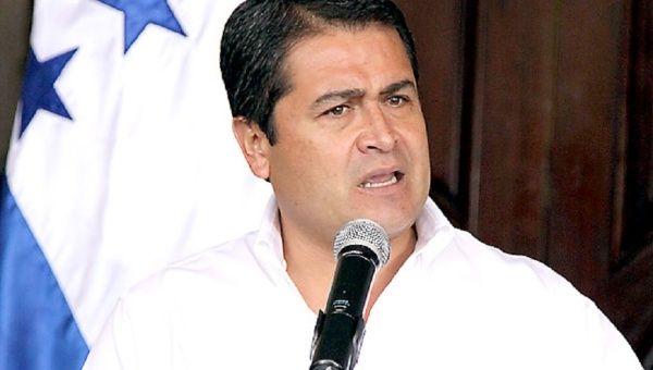 El presidente Juan Orlando Hernández