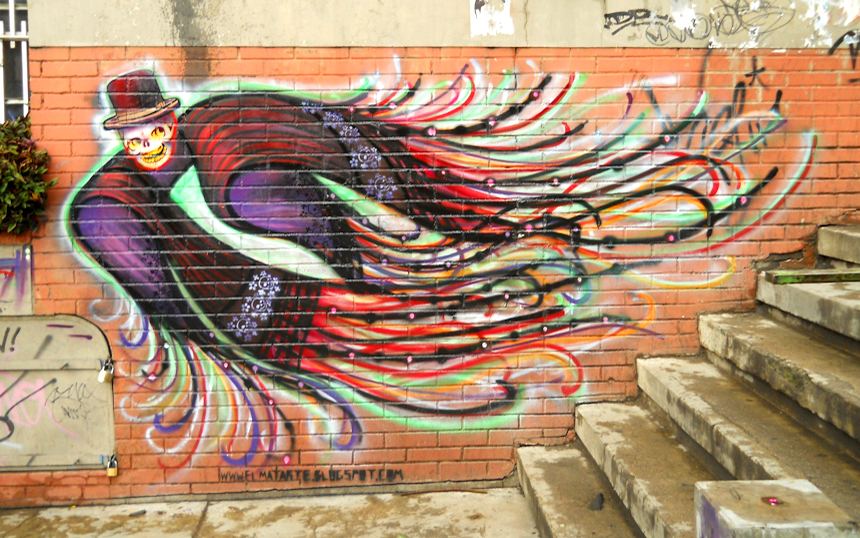 Arte urbano en La Paz, Bolivia.