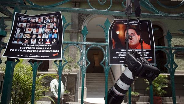 Los comunicadores en Veracruz (sur de México), exigen justicia por la muerte de Jiménez. (Foto: Archivo).