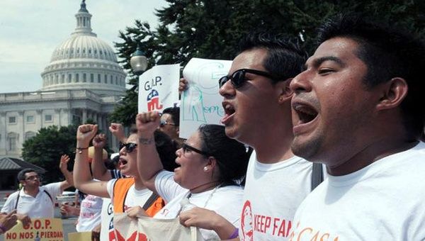 Las protestas frente a la Casa Blanca, se han convertido en una consigna de lucha para quienes esperan con ansías la aprobación de la reforma migratoria. (Foto: Archivo). 
