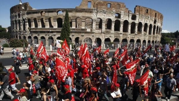 Los italianos protestan por la crisis que atraviesa el país (Foto: Archivo)