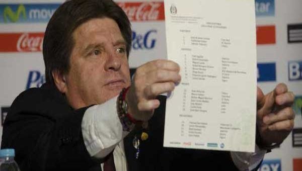 El técnico de la selección mexicana, Miguel Herrera, explicó ante medios de comunicación que la lista está compuesta por los futbolistas en mejor estado de forma (Foto: cuartoscuro)