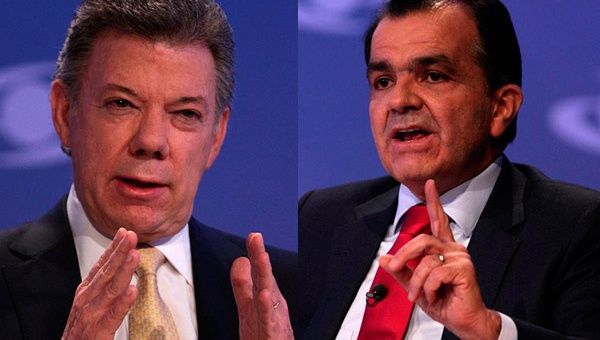 El presidente Santos y Zuluaga se enfrentarán en una segunda vuelta electoral el próximo 15 de junio. (Foto: EFE)