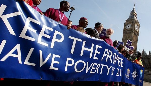 En Reino Unido han sido varias las protestas contra la pobreza. (Foto: EFE)