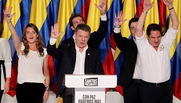 El presidente Santos logró la reelección con 50,95 por ciento de los votos. (Foto: EFE)
