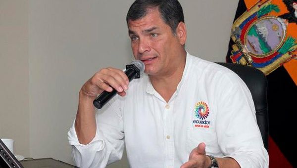 Presidente de Ecuador, Rafael Correa, durante un conversatorio con la prensa en Guayaquil.
(Foto: Prensa Presidencial)
