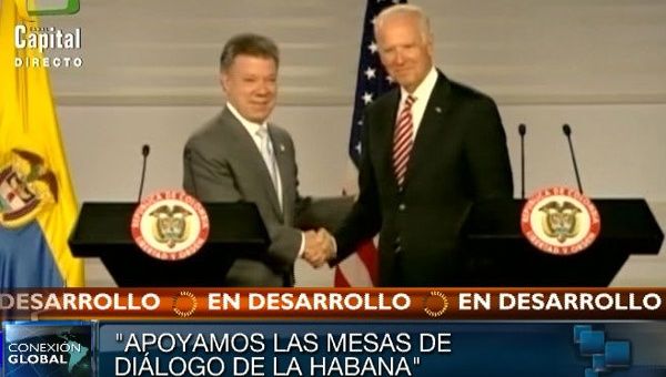 Biden destacó labor de Santos con la Alianza del Pacífico. (Foto: Canal Capital)