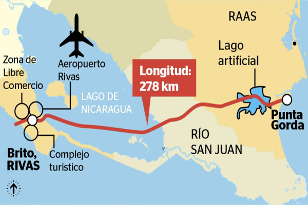 La ruta número 4 fue la escogida por el Grupo HKND, anunciaron en conferencia de prensa este 7 de julio, desde un hotel en Managua. (Foto: laprensa.com.ni)