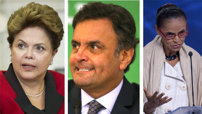 Rousseff, Silva y Neves lideran las encuestas en Brasil.  (Foto: Efe)