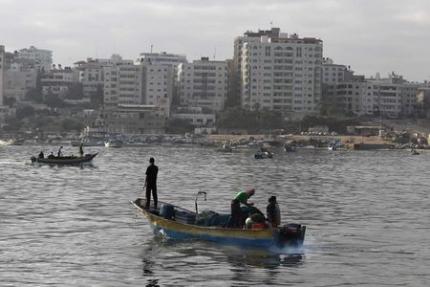 Palestinian fishermen. (Photo:Reuters)