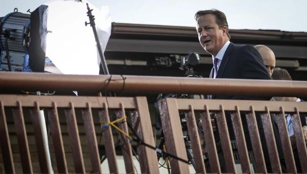 El primer ministro británico, David Cameron, fotografiado al inicio de la cumbre de la OTAN. (Foto: EFE)