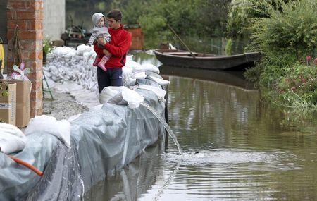 La localidad de Letovanic, ubicada la región central de Croacia, se encuentra parcialmente inundada (Reuters)