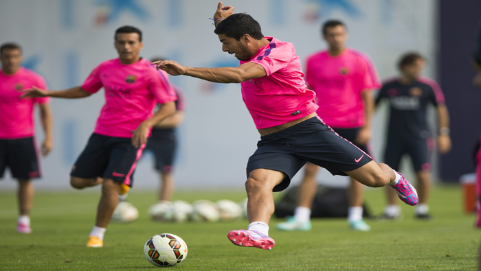 Suárez ha aprovechado al máximo los entrenamientos con el Barcelona. (Foto: EFE)