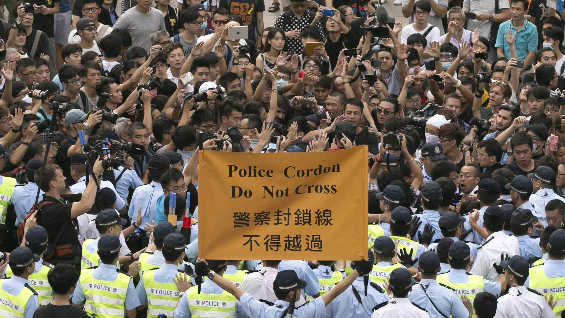 Las protestas callejeras organizadas por el llamado movimiento Ocupación Central se iniciaron el 28 de septiembre. (Foto: EFE)