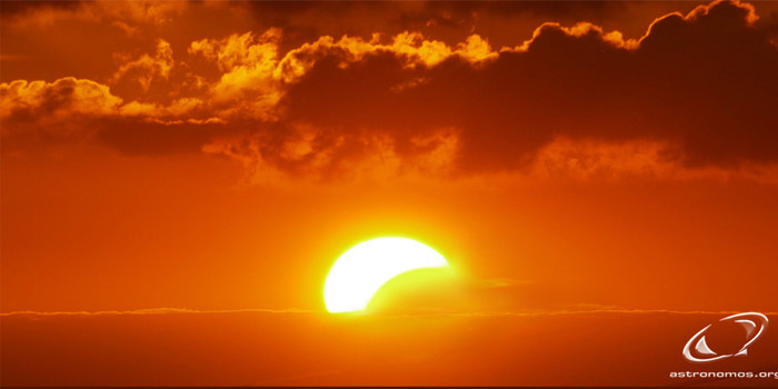 Aspecto del eclipse parcial de Sol acaecido en México en mayo de 2012. (Foto: astronomos.org)