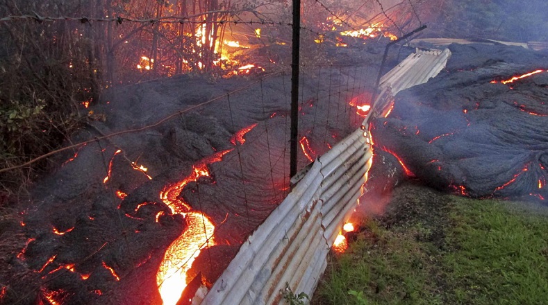La lava ya ha afectado el vertedero municipal de Pahoa. (Foto: AP)