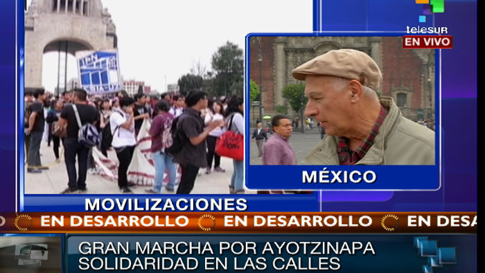 Entrevista teleSUR: Ayotzinapa honra a la Revolución mexicana