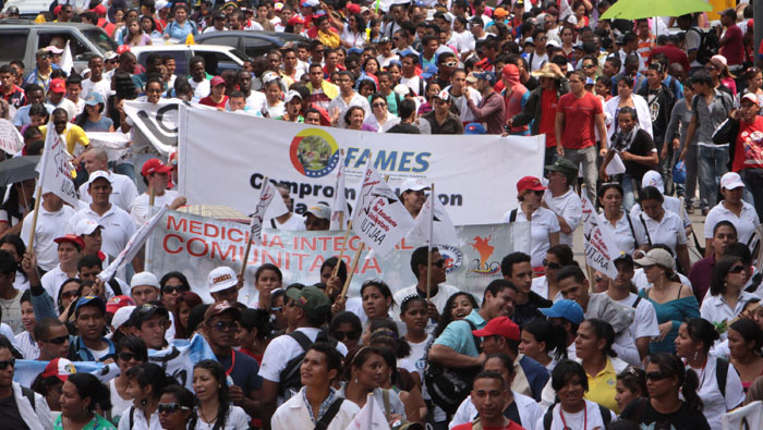 Estudiantes de distantas universidades del país se movilizarán por el centro de la capital venezolana. (Foto: AVN)
