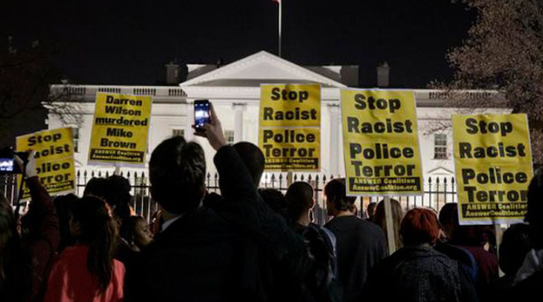 La Casa Blanca, en Washington, fue rodeada de civiles descontentos (@desdemanhattan)