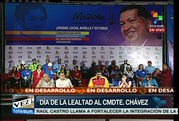 Maduro invitó a trabajar unidos por la consolidación del Poder Popular.  (Foto: teleSUR).