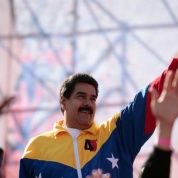 El presidente de Venezuela, Nicolás Maduro, en un acto de repudio a las sanciones anunciadas por Estados Unidos, a mediados de este mes en Caracas