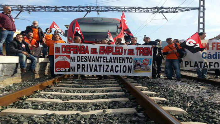 Los trabajadores y sindicatos se oponen a las políticas del Gobierno español.