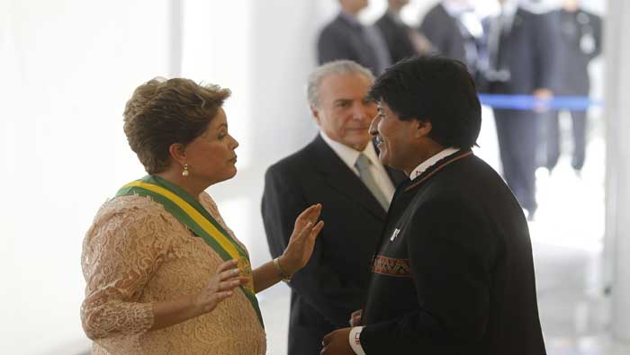 El mandatario de Bolivia, Evo Morales, respaldó la toma de posesión del segundo mandato, de la líder del Partido de los Trabajadores