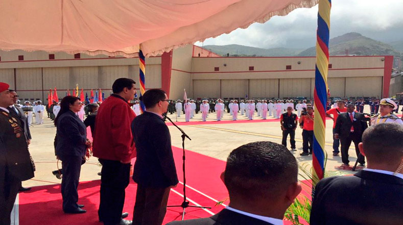El presidente venezolano fue recibido con honores por las Fuerza Armada Nacional Bolivariana.