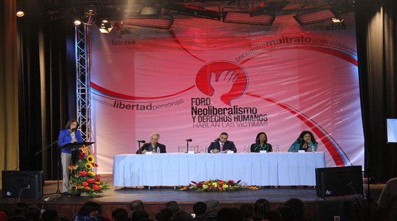 Así se desarrolló el foro Neoliberalismo y Derechos Humanos: Hablan las Víctimas