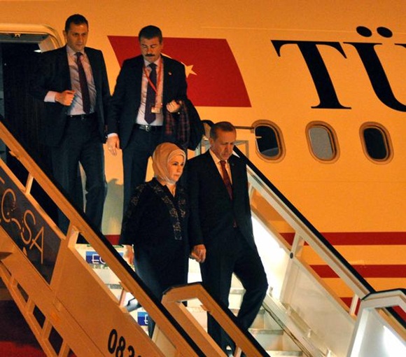 El Presidente turco realiza una gira presidencial por latinoamérica en compañía de su esposa y representantes de Gobierno.