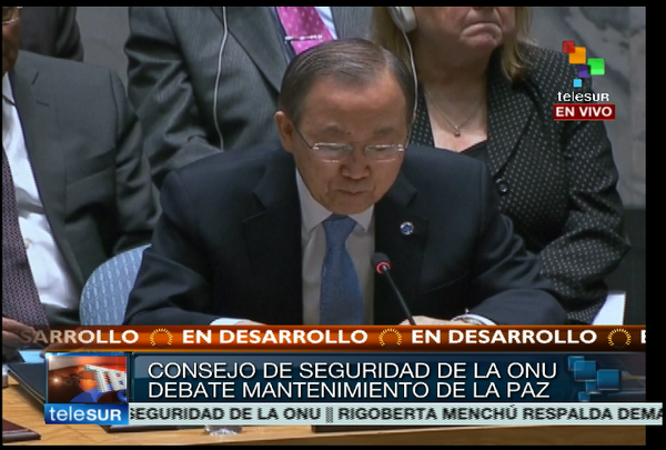 Ban Ki-moon en sesión especial en el Consejo de Seguridad de la ONU