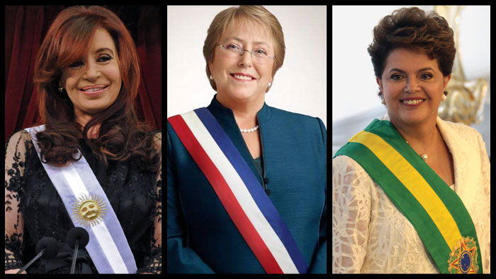 En la actualidad tres mujeres ostentan la presidencia de países latinoamericanos.
