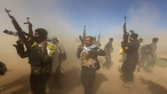 Milicianos iraquíes durante la operación de asalto a Tikrit