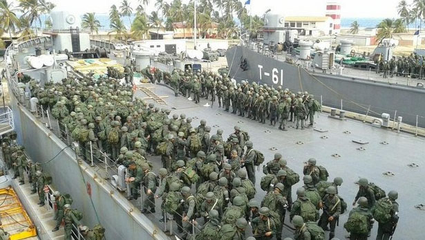 Ejercicio Militar desde la Base Naval CA. Agustín Armario de Puerto Cabello.