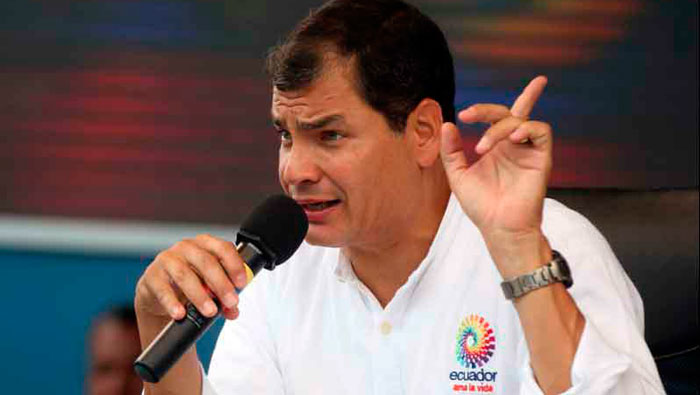 Correa rechazó la posición de EE.UU. con respecto a Venezuela.