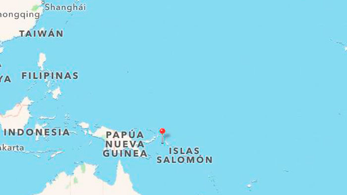 El sismo fue localizado a 198 kilómetros de profundidad en la ciudad de Rabaul, al norte del país