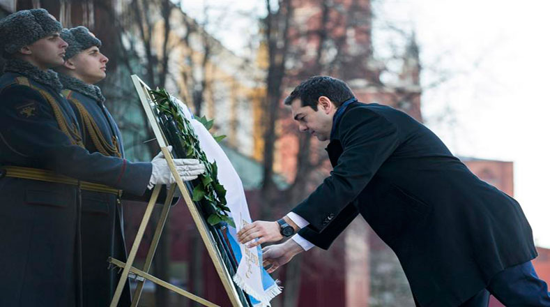 El primer ministro griego, Alexis Tsipras, lleva a cabo una visita oficial de dos días en Moscú.
