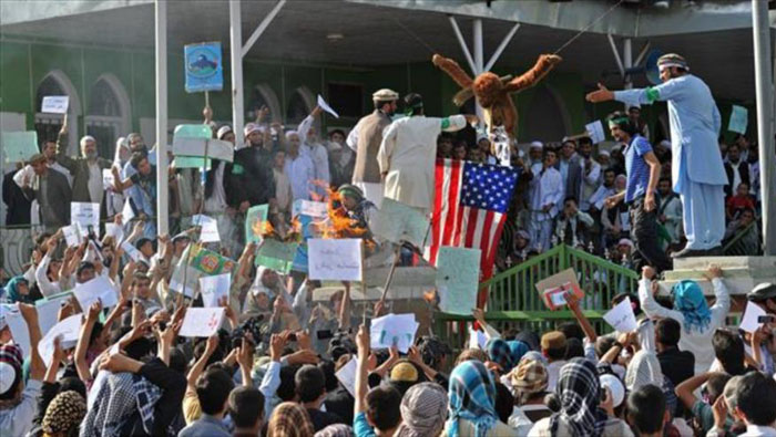 Afganos protestaron contra la presencia de tropas extranjeras, lideradas por Estados Unidos.